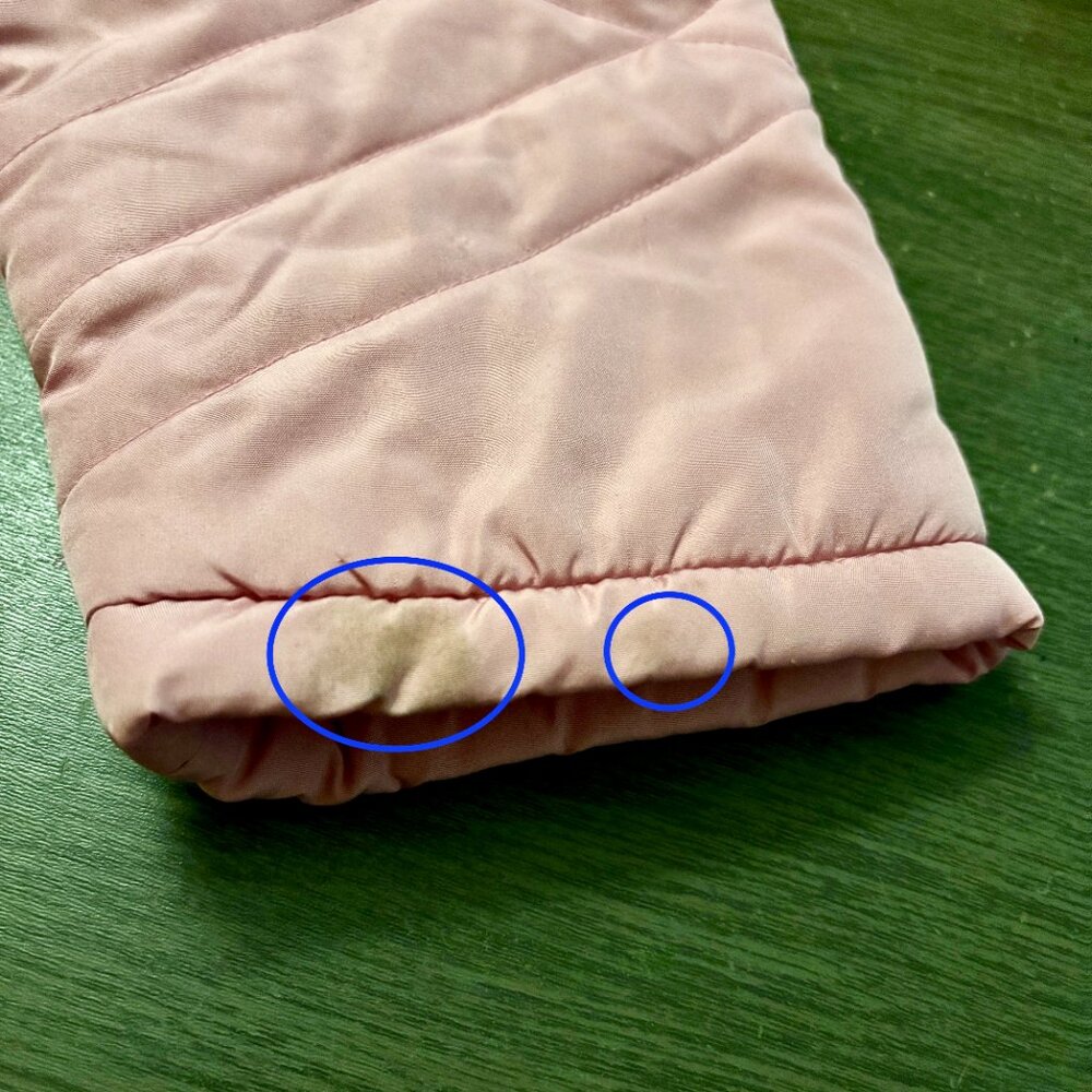 Annie USA Quilted Pink Detachable Hood Zip Puffer Jacket Teen Misses Jrs Size M - Picture 11 of 11